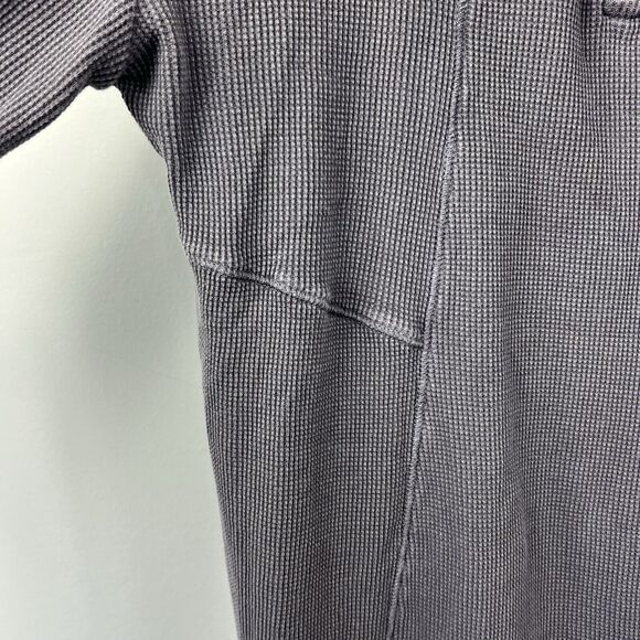 Soft Surroundings Gray Thermal Waffle Knit Cowl Neck Tunic Top Size PM - Picture 6 of 12